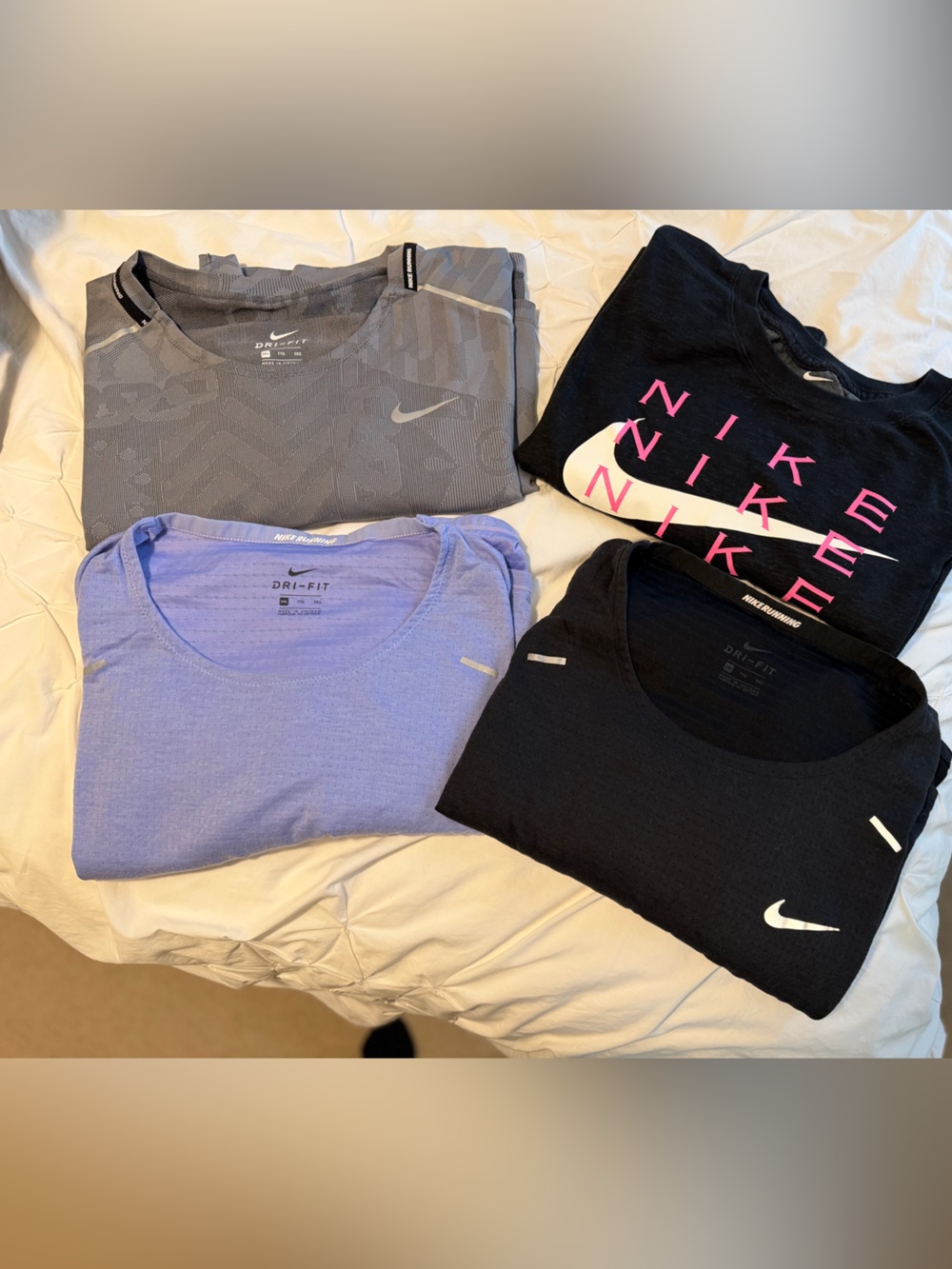 Nike Tops Pack - Black, Gray, Lavender, Black with Pink Graphic